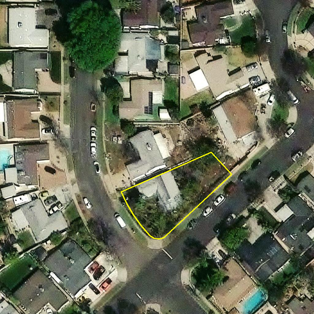 County parcel outline over aerial imagery